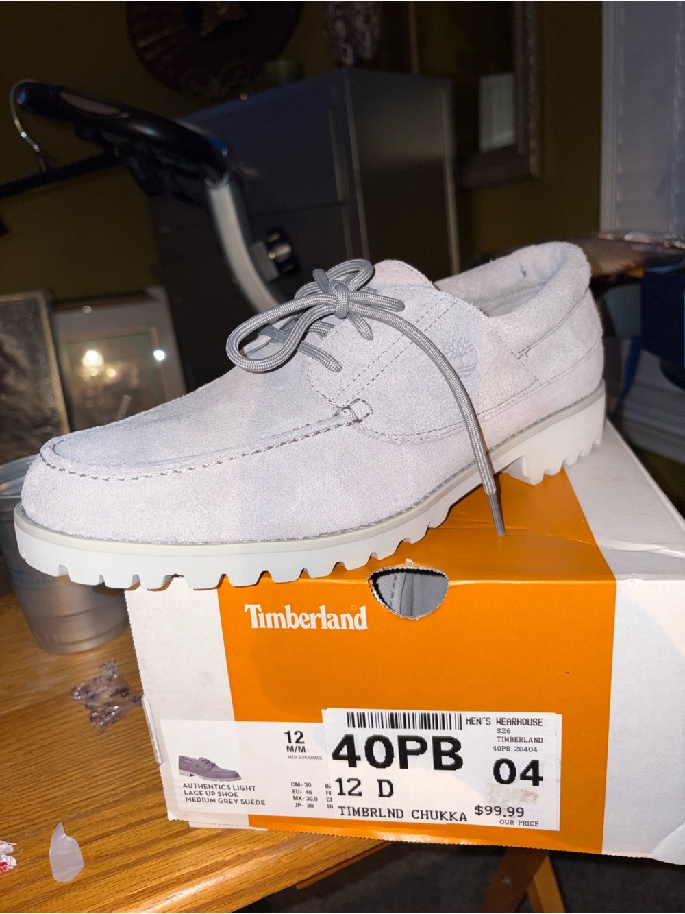 Timberland Men’s Light Grey Suede Chukka Boots